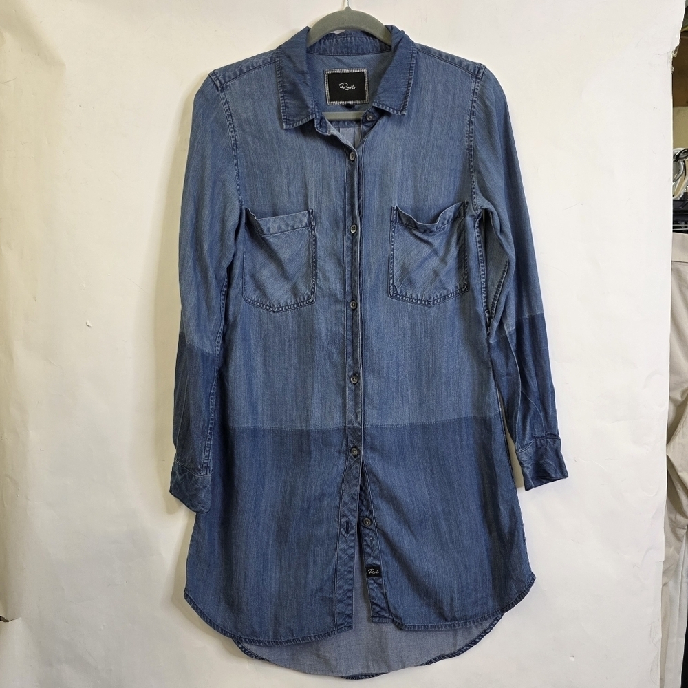 Rails denim long sleeves Shirt dress